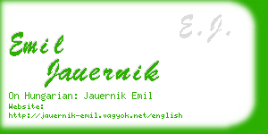 emil jauernik business card